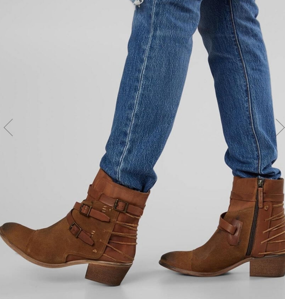 ROAN by Bed Stu Jag suede belted booties